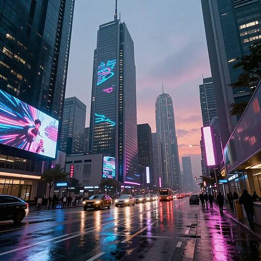 Abbaia in Neon Cyberpunk City