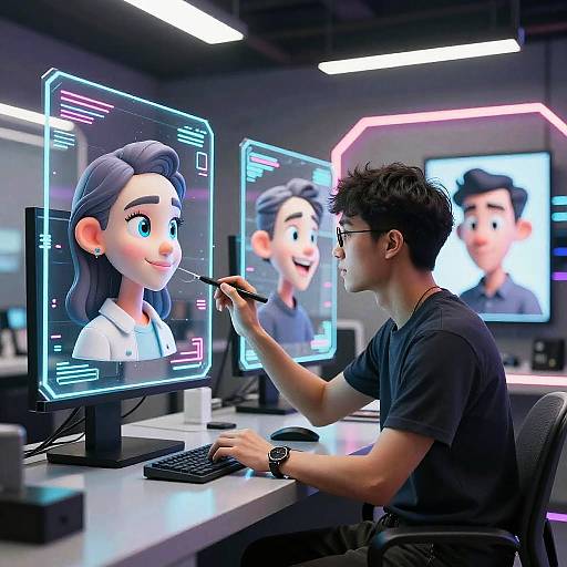 Futuristic 3D Caricature Studio