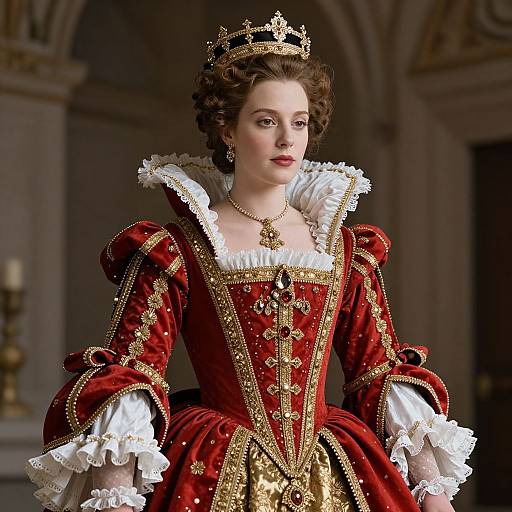 Elizabethan Elegance in Digital Portrait
