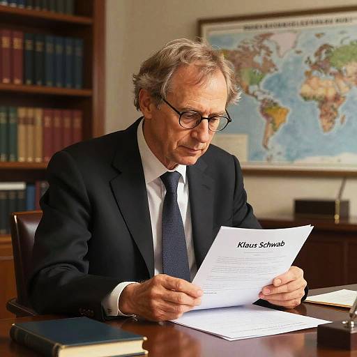 Klaus Schwab Editing Strategic Draft