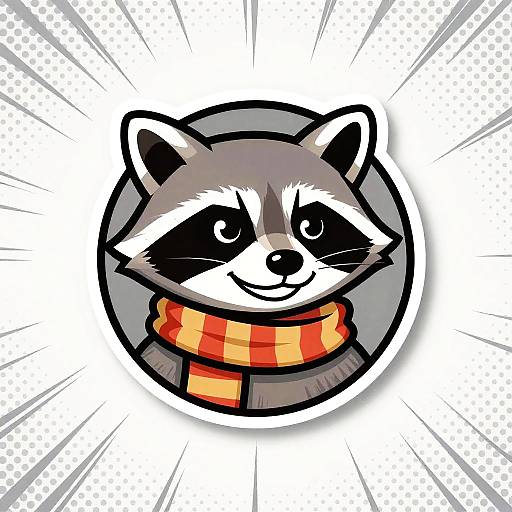 Vintage Comic Raccoon Avatar