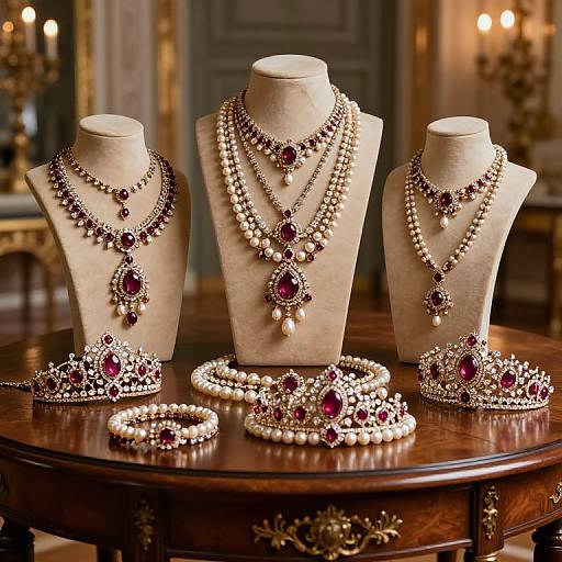 Regal Jewelry Display with Gems
