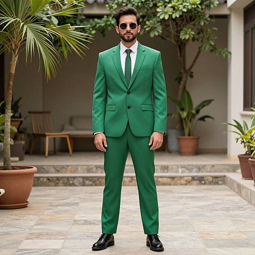 Man in Green Party Suit