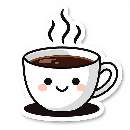 Cute Pop Art Coffee Sticker