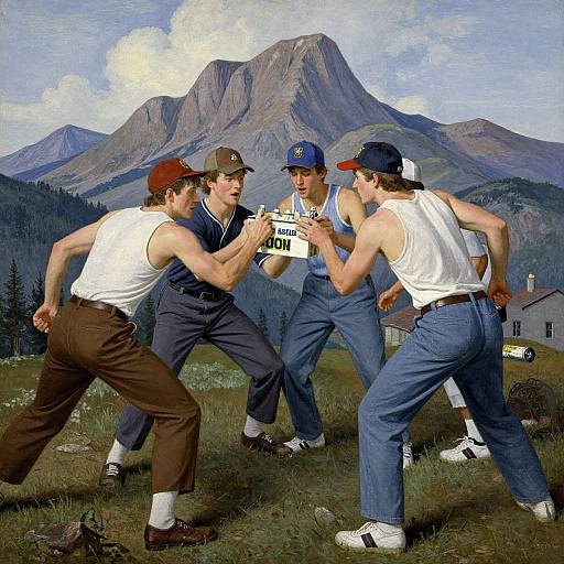 Modern Frat Boys in Rembrandt Style