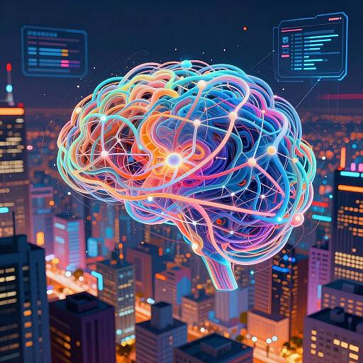 Futuristic Neural Network Cityscape