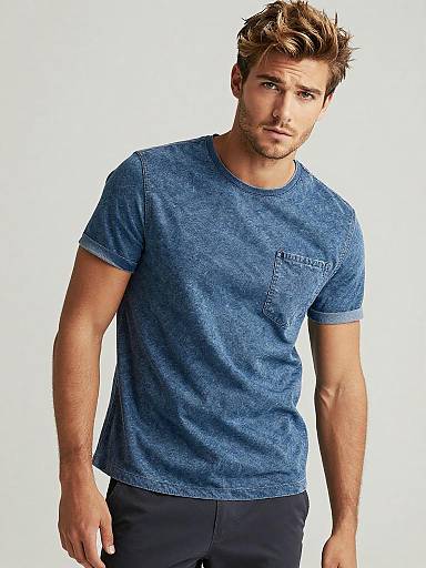 Casual Fitted Denim Shirt Portrait