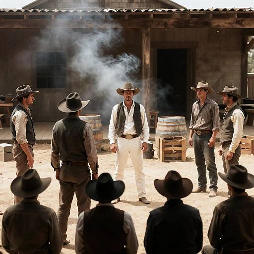 Western Film Standoff Scene