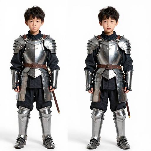 Young Boy in Warrior Armor