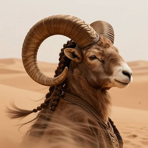 Mystical Desert Nomad with Ram Braids