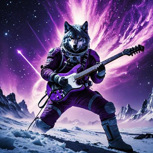 Astronaut Wolf Battling with Plasma Daggers