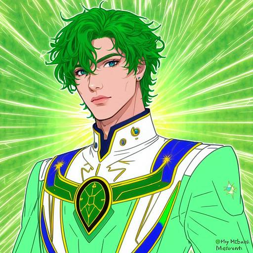 Illustration of Allelujah haptism, gundam in the style of Melowh