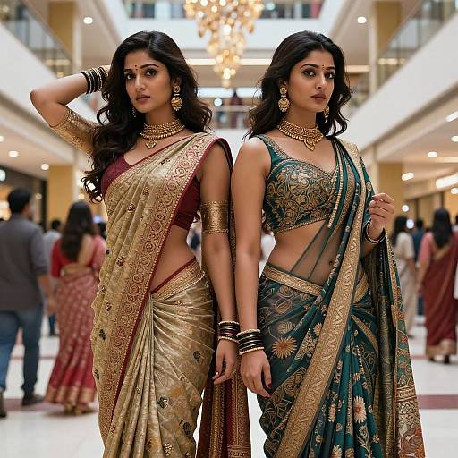 Ultra-Realistic Tamil Girls in Mall