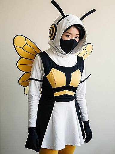 Person in WinBee cosplay costume