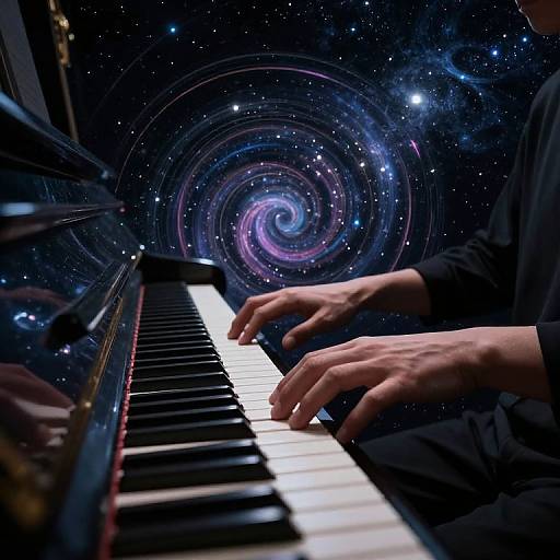 Cosmic Symphony of Celestial Piano
