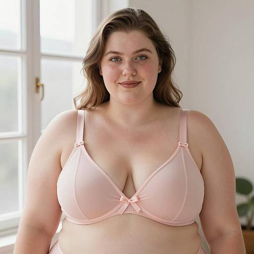 Bright Portrait of Plus-Sized Woman