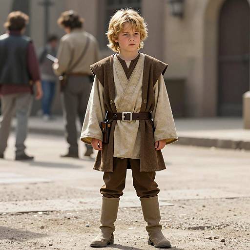 Young Anakin Skywalker in a Medieval Setting