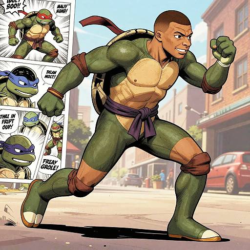 Mbappe in TMNT Dynamic Action
