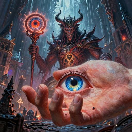 Hard Pastel Vecna Artifacts Scene