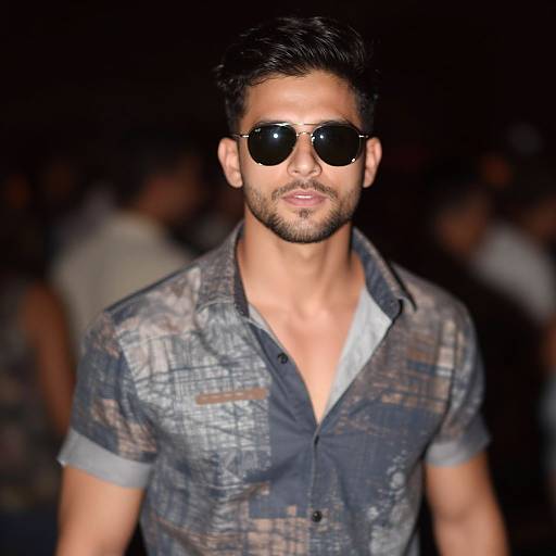 Bollywood-Themed Casual Male Portrait