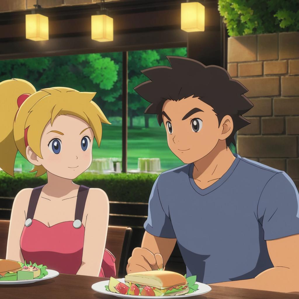 Brock and Ash's Romantic Date in Pewter