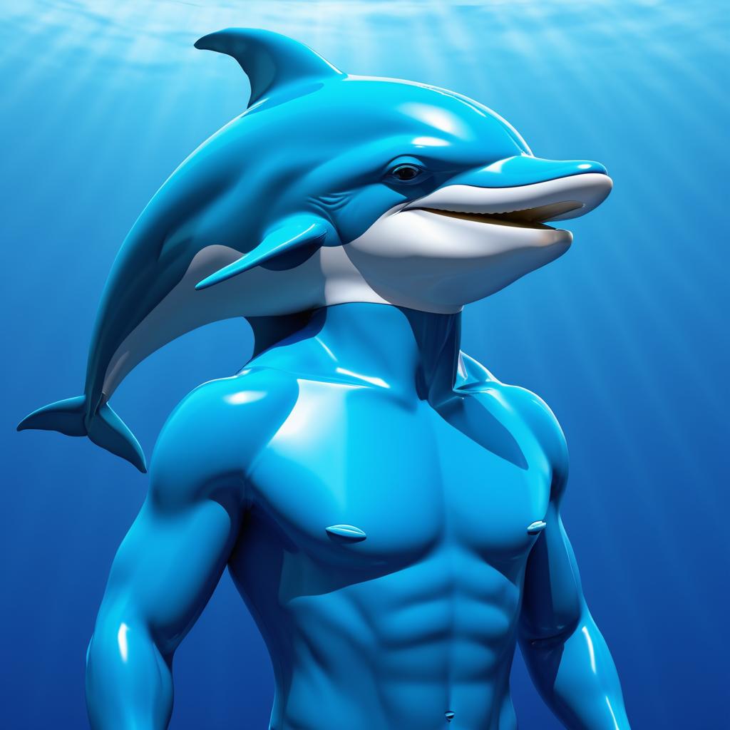 Stylized Male Dolphin Character Design