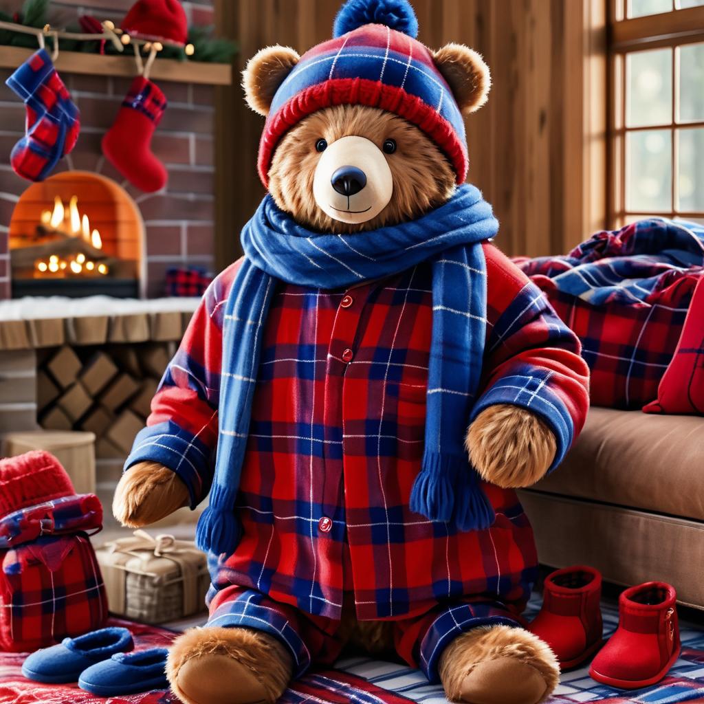 Cozy Bear in Flannel Pajamas