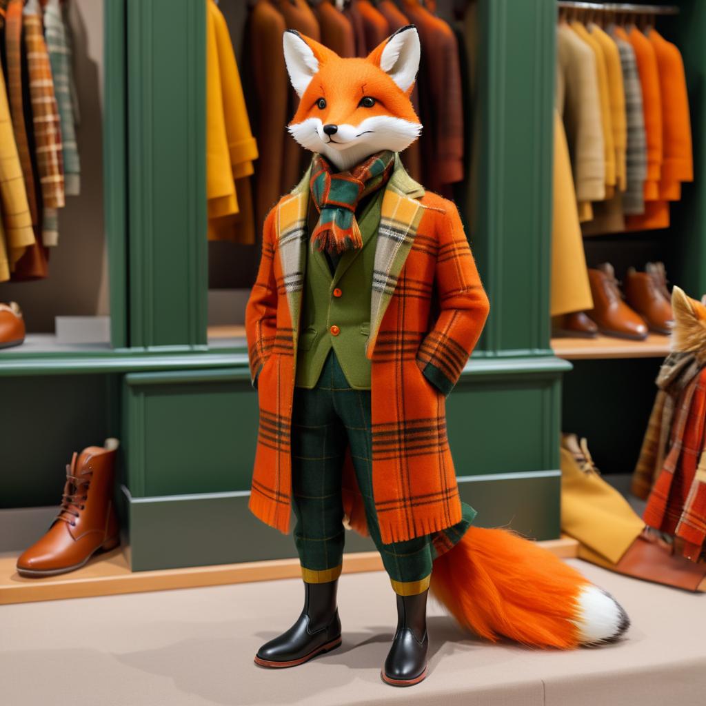 Sophisticated Fox in Stylish Attire