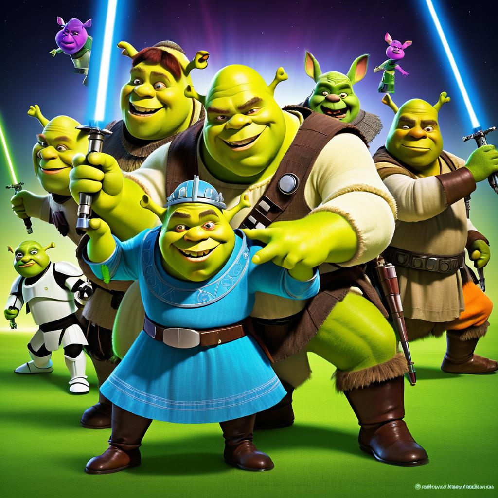 Shrek Wars: A Playful Crossover Adventure