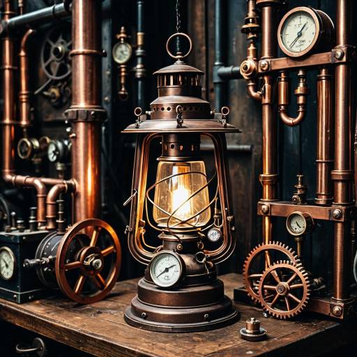 Steampunk Victorian Lantern in Workshop