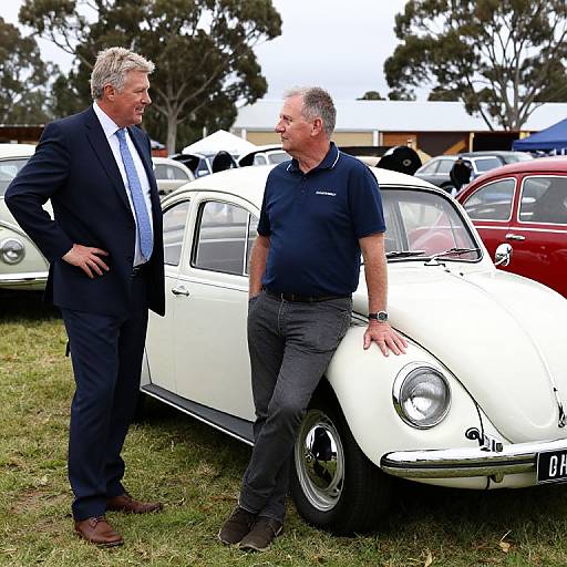 VW Beetle Inspection at Car Show