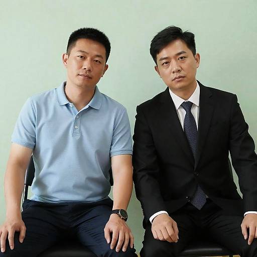 Portrait of Two Asian Men Together