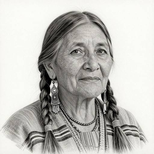 Elderly Native American Woman Portrait