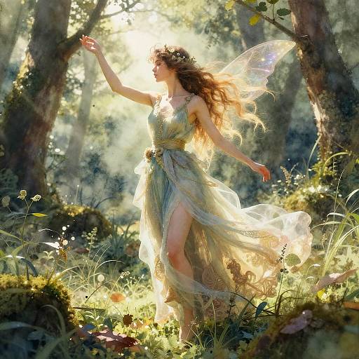 Ethereal Forest Nymph in Enchanted Glade