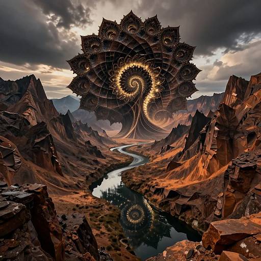 Surreal Valley of Intricate Fractals