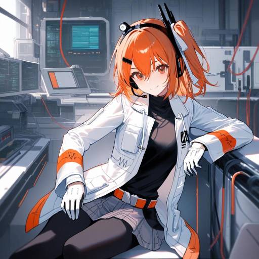 Futuristic Android Cowgirl in Action