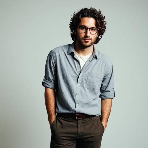 Casual Young Man with Glasses