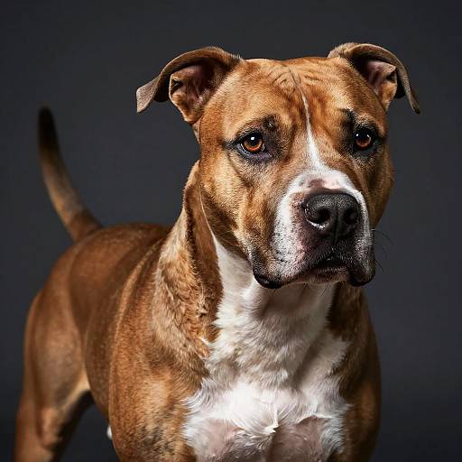 Ultra-Realistic Tattooed Pit Bull Portrait