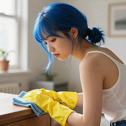 Naughty Girl Cleaning in High Detail