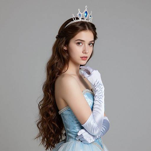 Elegant Ice Queen Costume Portrait