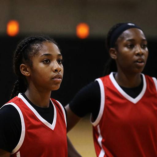 Intense Moment in Women's Basketball