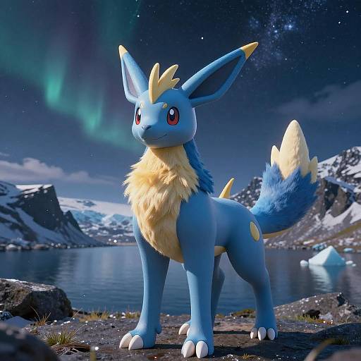 Iceland Aurora Lucario Portrait Nude