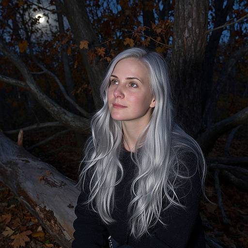 Moonlit Portrait of Inuit Woman