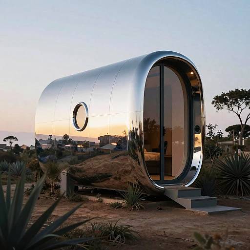 Retro-Futuristic Tiny House in Nature