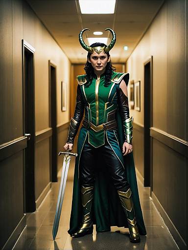 Loki Costume Woman with Sword