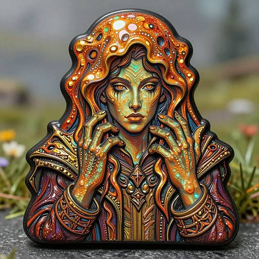 Vibrant Gothic RPG Line Art