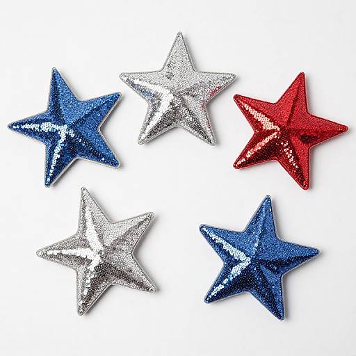 Sequin Star Pack of 5