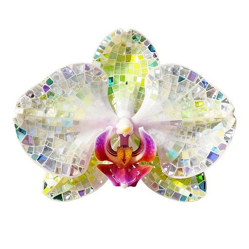 Mosaic Orchid Digital Art