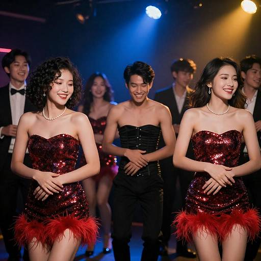 Vibrant Nightclub Dance Party Scene