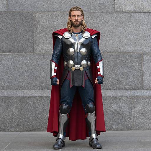 Man in Premium Thor Superhero Costume